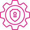 Security shield with a keyhole, illustrating secure single sign-on access.