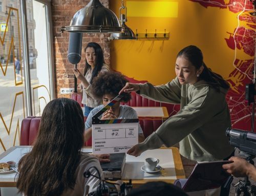 Production team preparing to film influencer marketing videos, illustrating Gysho’s support for high-quality, coordinated campaign execution.