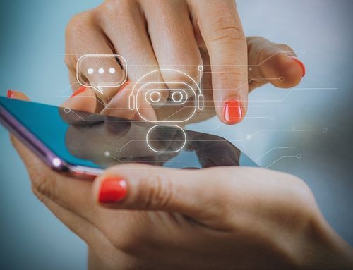 Person using mobile chat support, representing Gysho’s approach to AI-powered, multi-channel customer engagement.